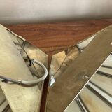 Pair of brass and glass wall lights