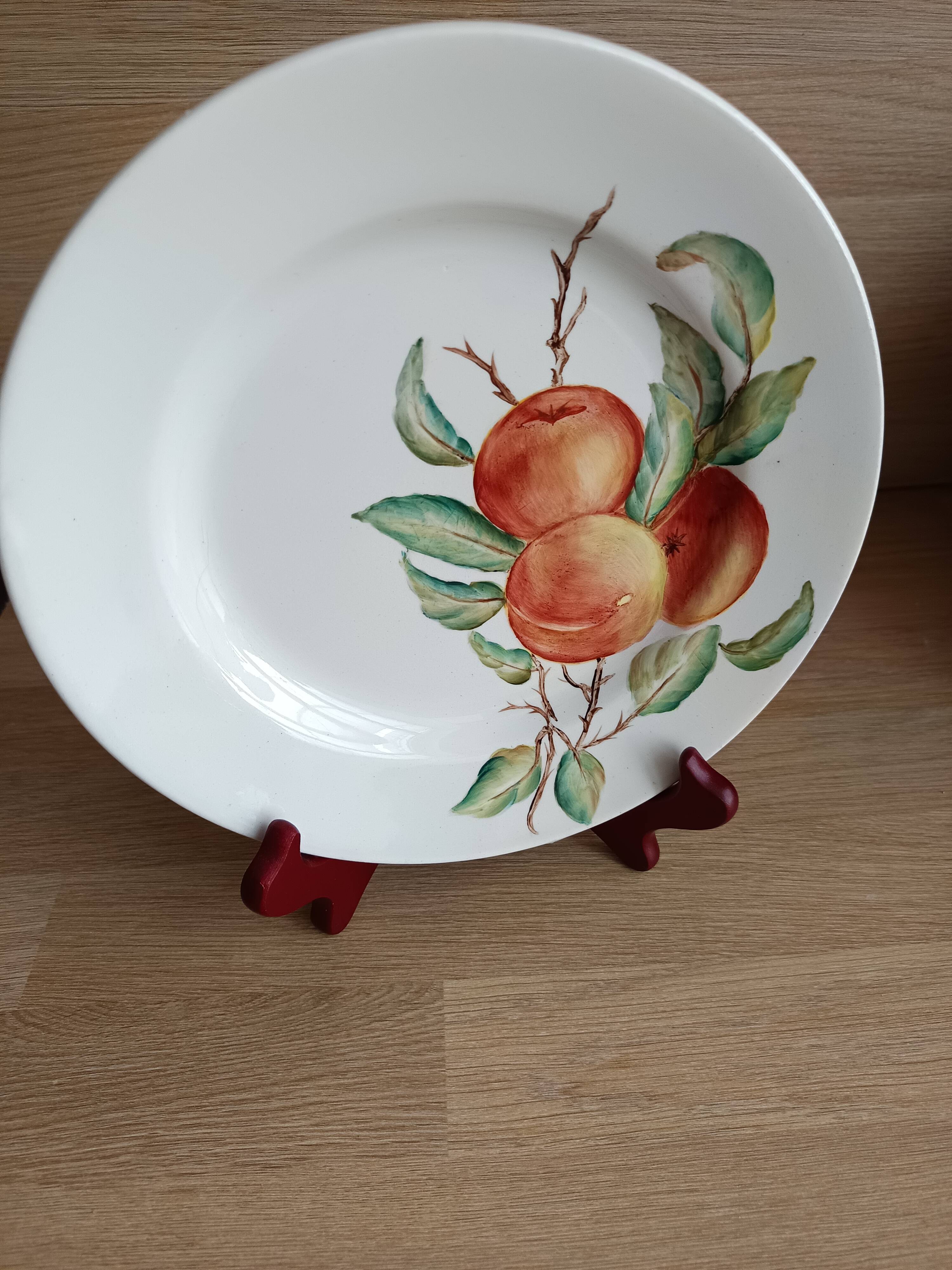 3 hand-decorated plates