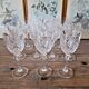 Chiseled wine glasses Cristal d'Arques Fontenay model (10 glasses)