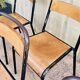 Rare suite de 8 chaises d’école stella