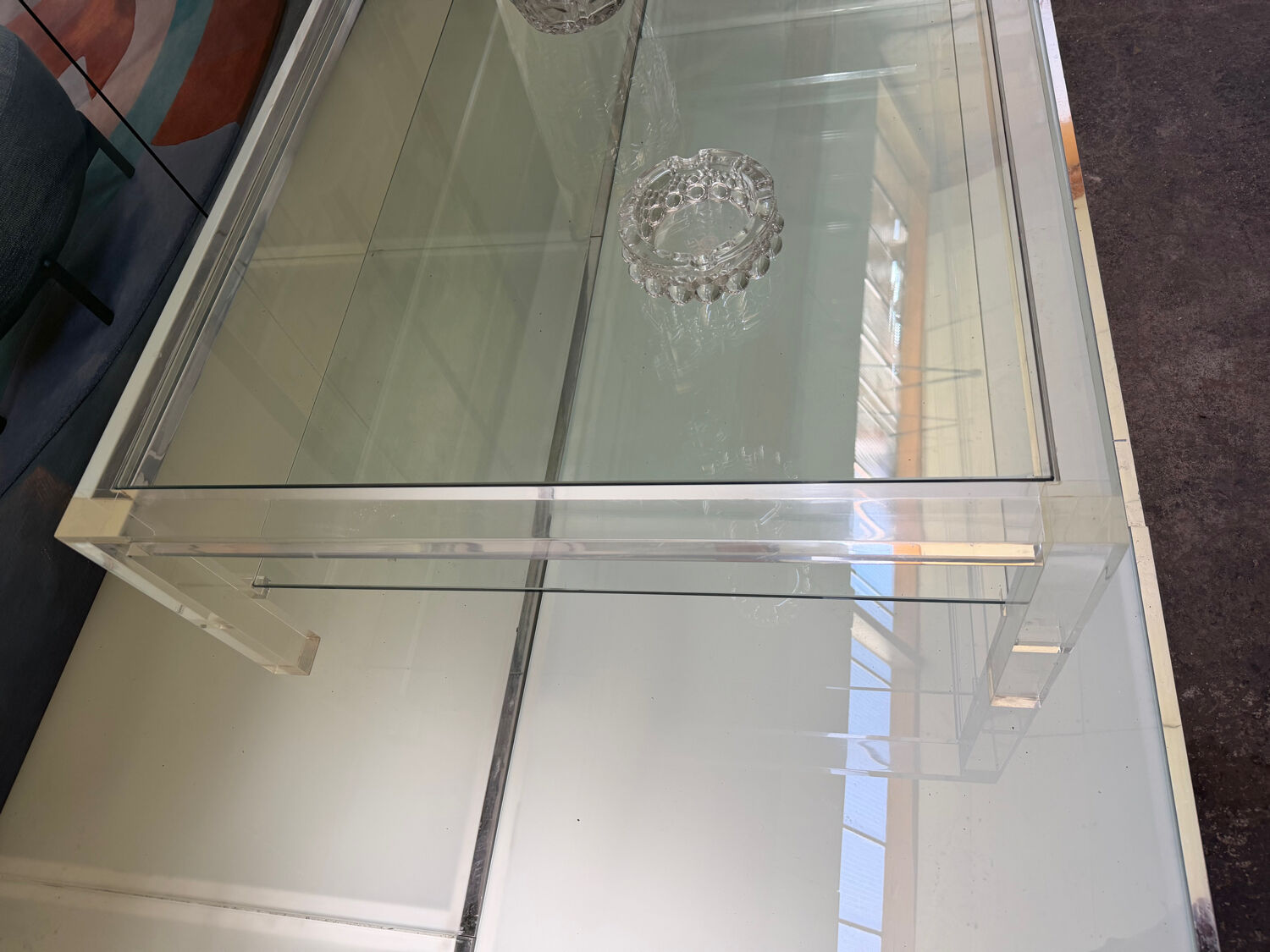 Table basse Altuglass et verre David Lange