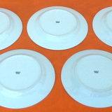 5 assiettes porcelaine à décor floral