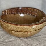 Large vintage ceramic bowl from 1970 in the Vallauris style