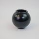 Black ceramic ball vase from Biot