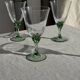 Set of 4 vintage green stemmed glasses H16