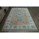 1970s Vintage Turkish Oushak Handmade Wool Cotton Orange  Area Rug 190x275