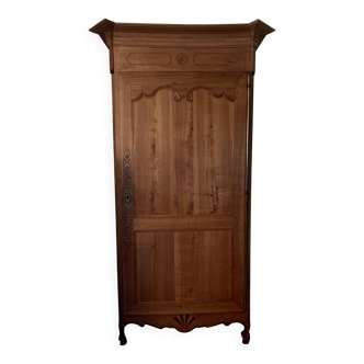 Armoire ancienne 1 porte style Louis XV merisier massif