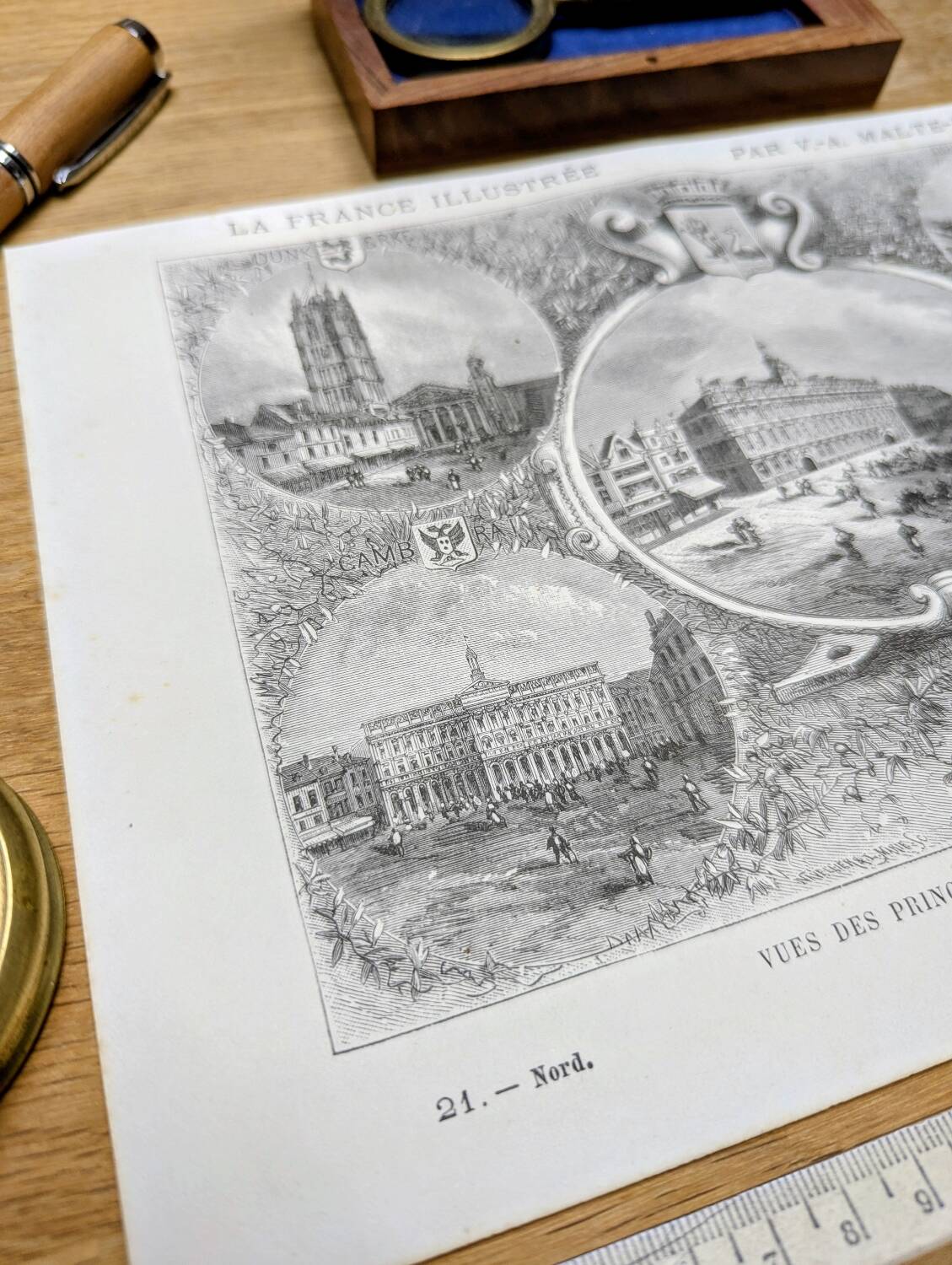 The main cities of the North, vintage engraving, printed in 1883.