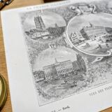 The main cities of the North, vintage engraving, printed in 1883.