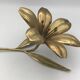 Vintage flower ashtray in solid gold-plated brass with six removable petals from the 60s/70s