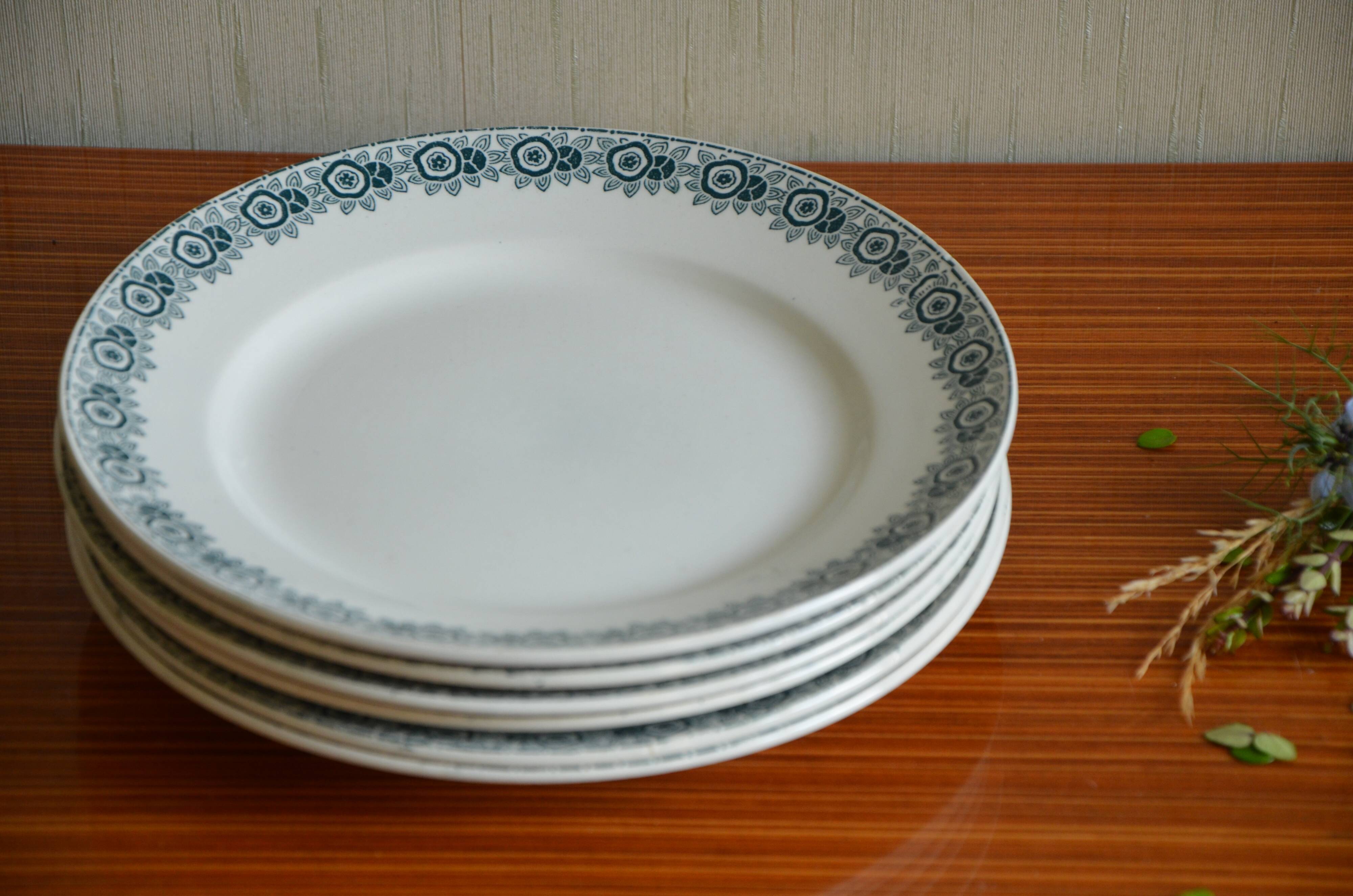 Lot de 8 assiettes Saint Amand, collection Iberia