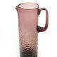 Water jug, modernism, amethyst glass, designed by W. Sarnecki, Poland, 1970s