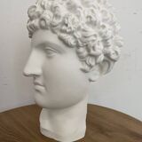 White plaster Greek head