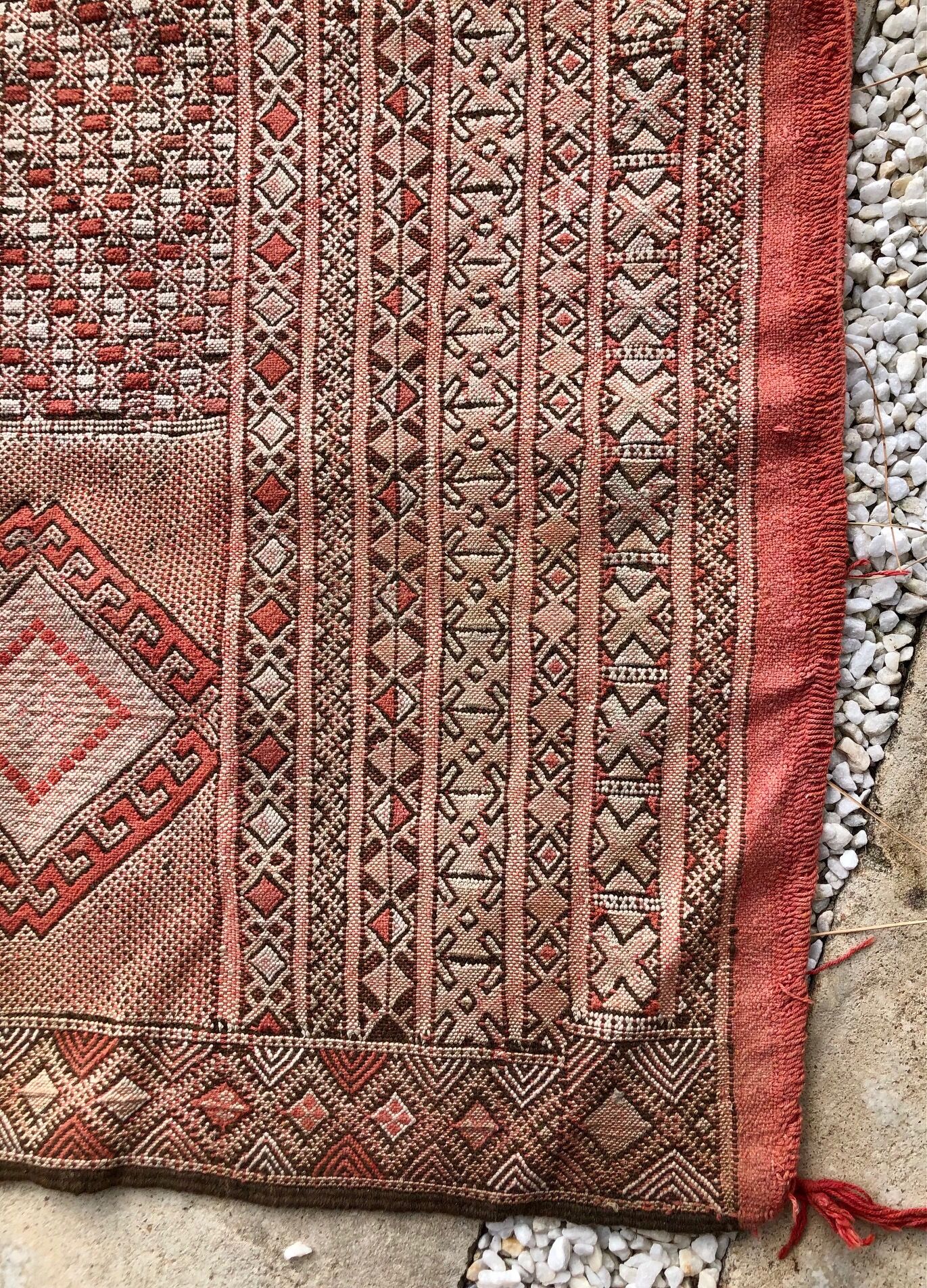 Tapis kilim rouge 260x135cm