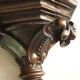 Etagère, applique murale ancienne, bois sculpté, porte statue