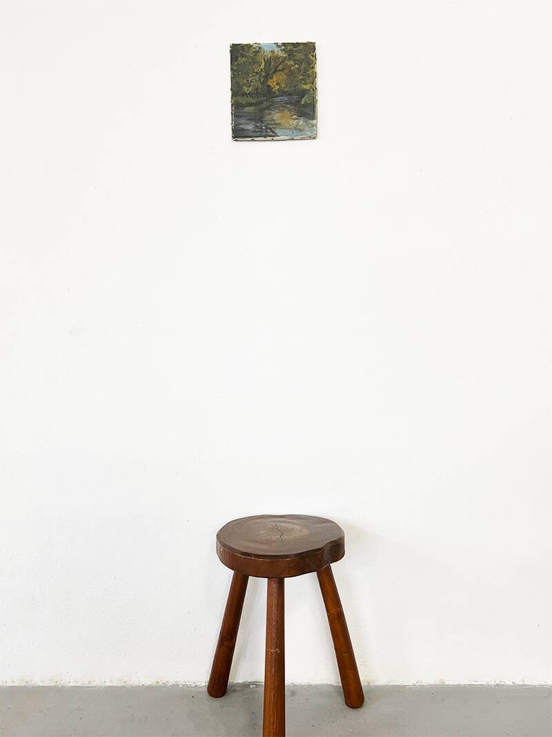 Painting "Riverside", oil on canvas