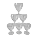 Lot of 6 engraved crystal glasses 50-60 years
