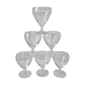 Lot de 6 verres en cristal gravés années 50-60