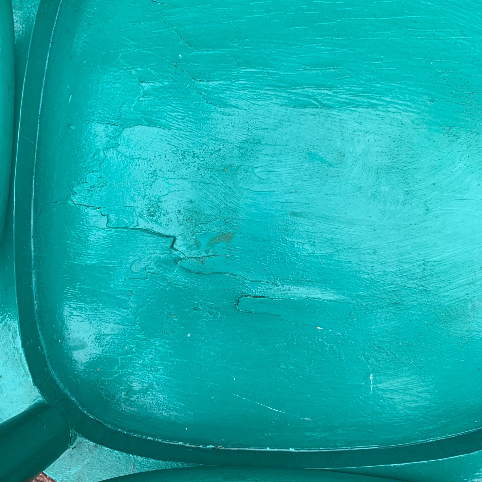 Set of 4 green bistro chairs