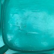 Set of 4 green bistro chairs