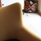 Danish sofa egg years free forms, vintage yellow