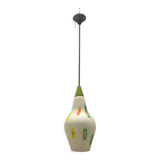 Italian opaline glass light pendant, 1950s