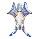 Quimper earthenware tricorn vase