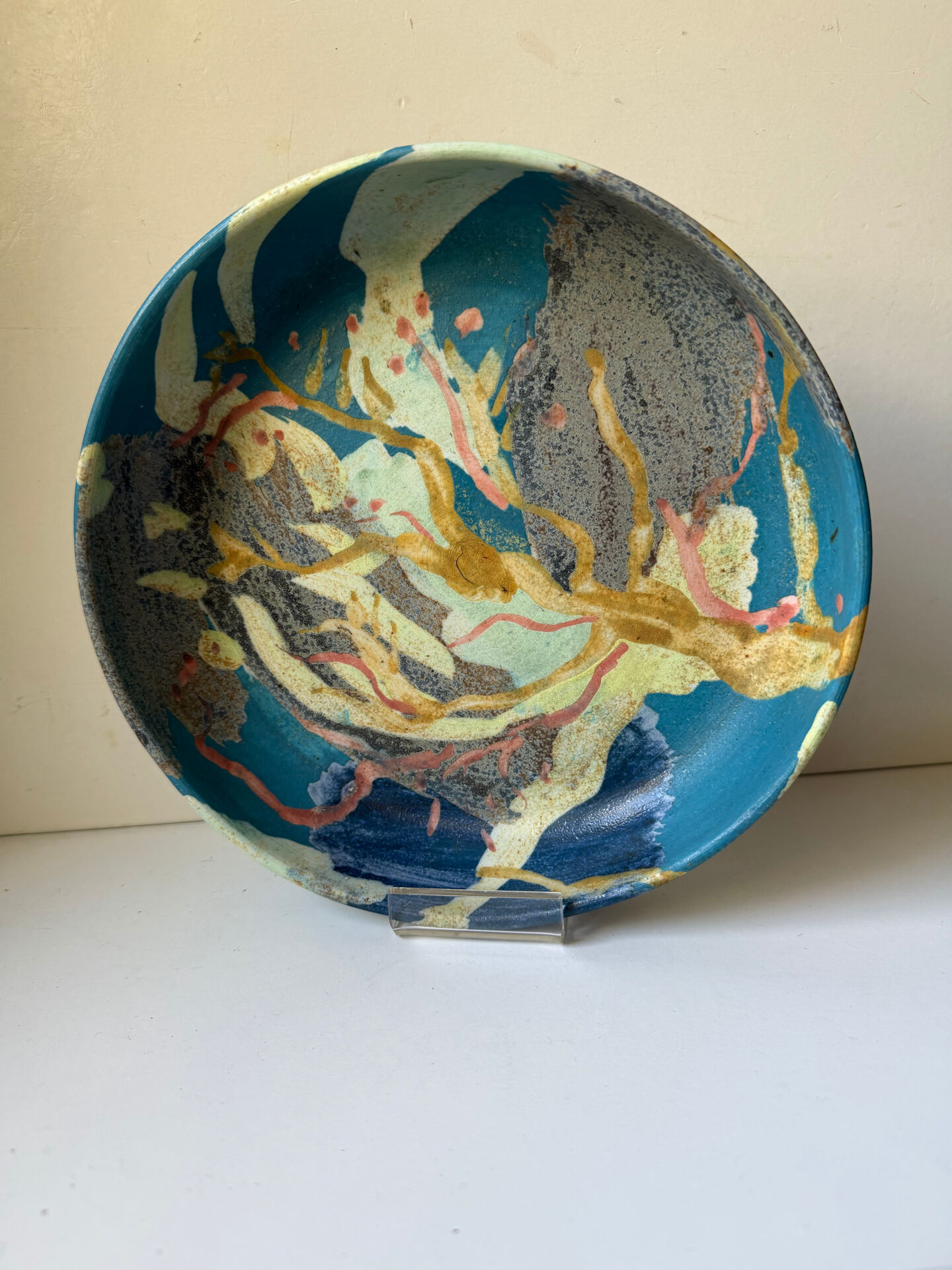 Vintage Danish Ceramic Art Studio Decorative Bowl signed