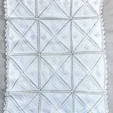 Dessus de coussin ancien à boules, au crochet