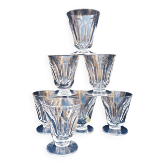 7 glasses aperitif facets Harcourt style
