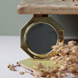 Mini brass mirror, 12 cm