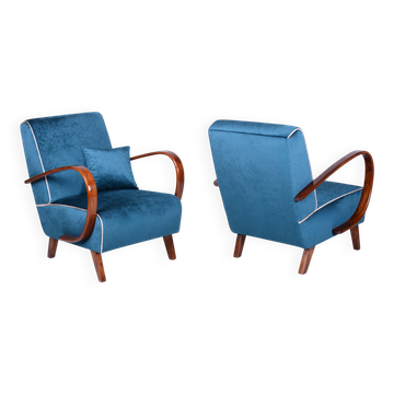 Fauteuils Art Déco attribués à J. Halabala pour Up Závody, République tchèque, années 1940, ensemble de 2.