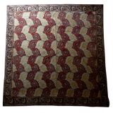 Nappe indienne carrée 130x130 motifs cachemire