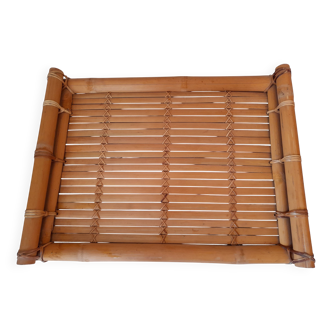 Vintage bamboo serving tray