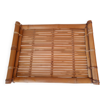 Plateau de service en bambou vintage