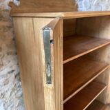 2-door chest of drawers in solid wood with pediment