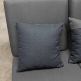 Airborne double bench seat restored foam and new fabrics + 2 matching cushions