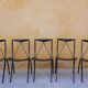 Chair by Cattelan Italia folding vintage leather and metal