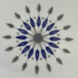 Vintage Burgundy fondue plates