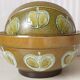 2 glazed ceramic salad bowls, stylized apples, 1970