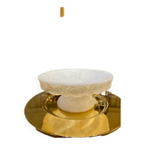 Fruit bowl or empty pocket in carved alabaster