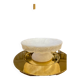 Fruit bowl or empty pocket in carved alabaster