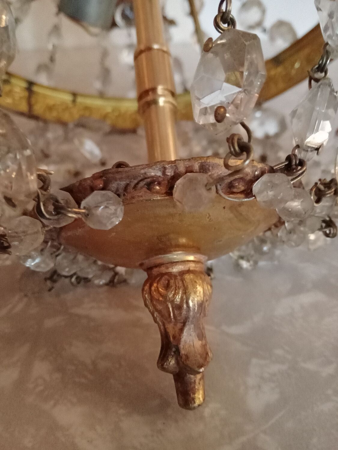 Balloon chandelier with tassels