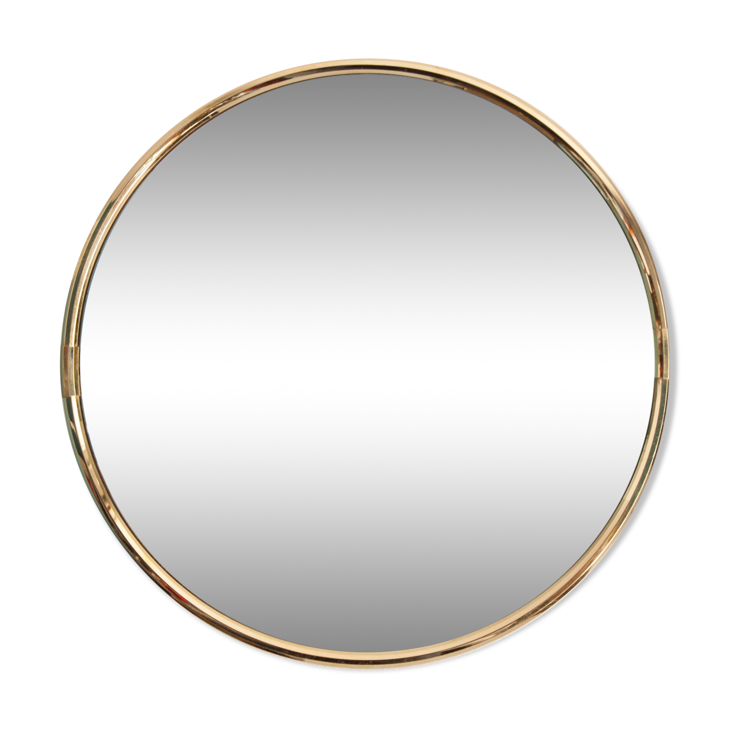 Brass mirror 60cm, 1960s