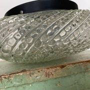Plafonnier applique en verre dépoli 70's