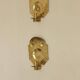 Pair of Swedish Brass Wall Sconces from the Mid-Century