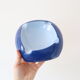 Empty pocket or blue ceramic ashtray, vintage