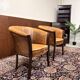 Ensemble de chaises en cuir de mouton anglais classique