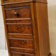 Burl walnut chiffonier bedside table 19th century