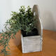 Wooden planter white patina